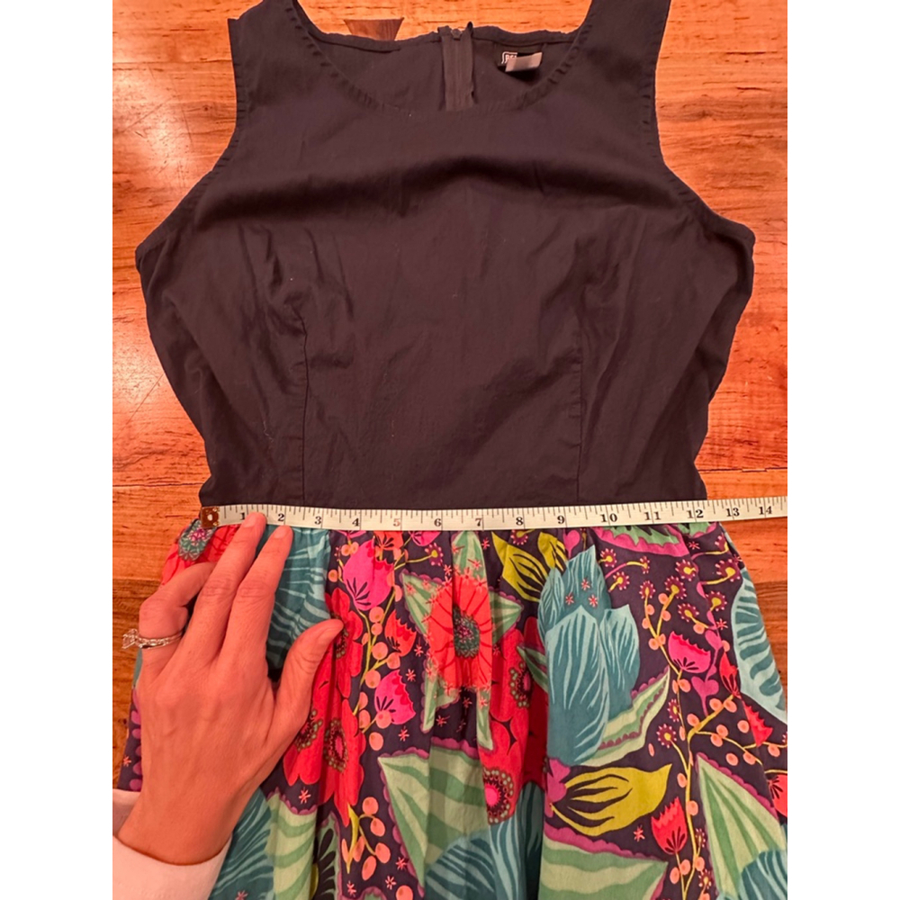 Retrolicious Floral Resort Sun Dress Vibrant Tropical Print Large - Picture 9 of 10